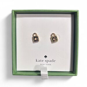KATE SPADE LOCK & SPADE STUD EARRINGS